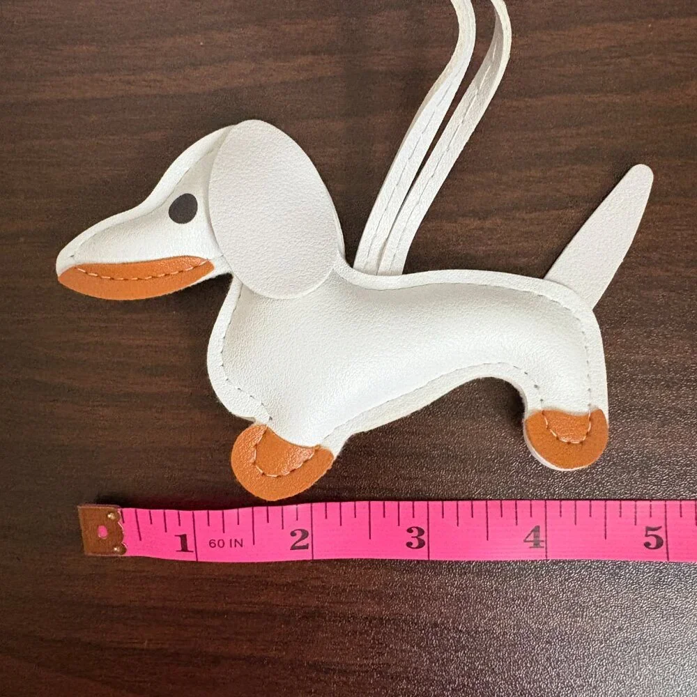Dachshund Dog Bag Pendant Key Chain Fashion Faux Leather Bag Charm New